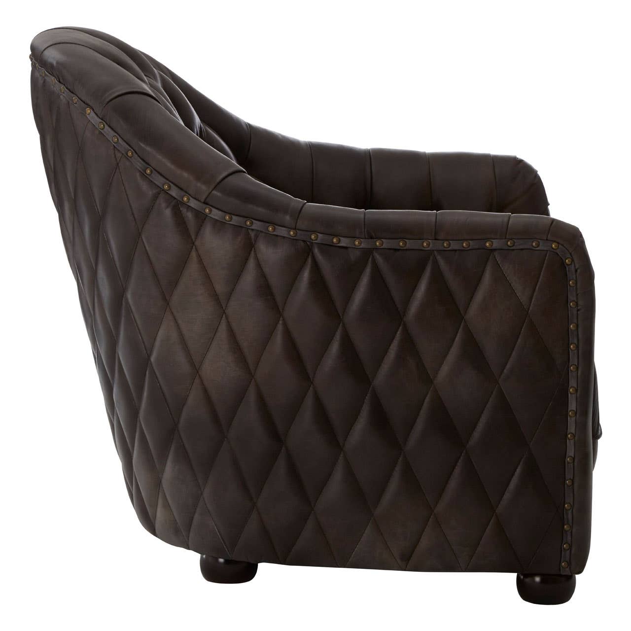 VICTOR GREY LEATHER CLASSIC ARMCHAIR
