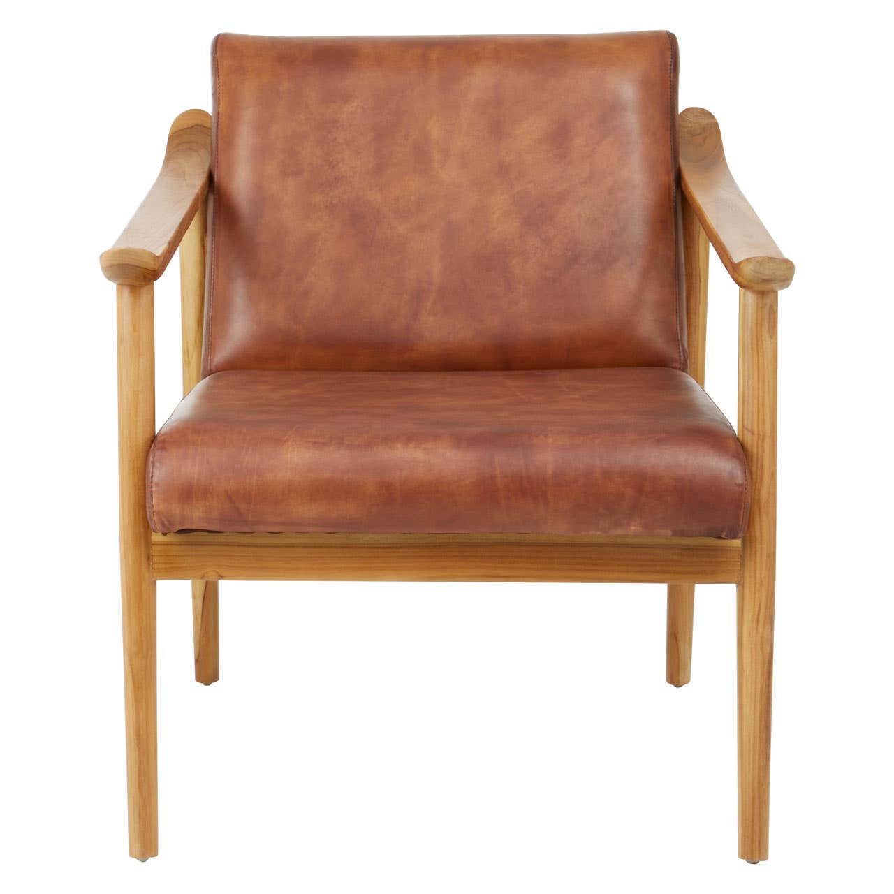 Kendari Chair With Brown Plain Cow Leather