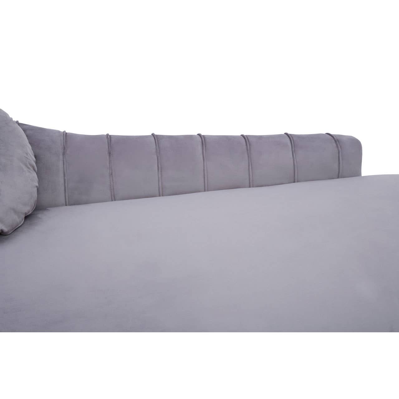 Felizia Grey Left Arm Velvet Chaise