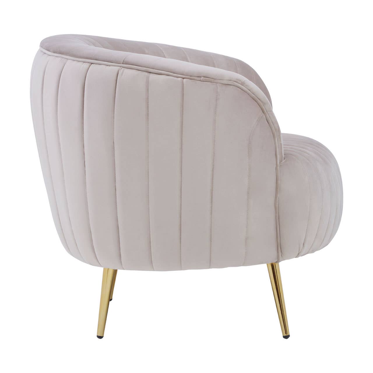 Florina Mink Velvet Chair With Gold Legs