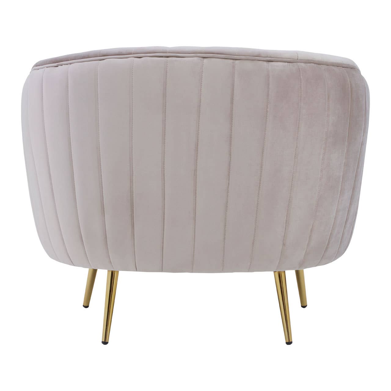 Florina Mink Velvet Chair With Gold Legs