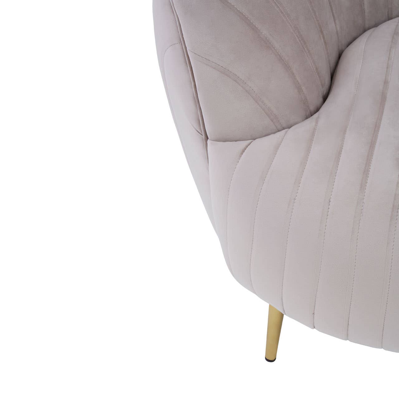 Florina Mink Velvet Chair With Gold Legs