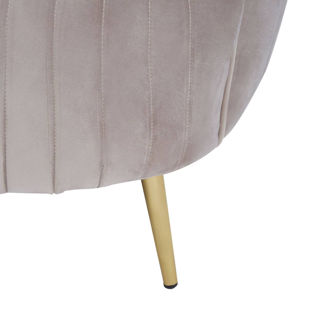 Florina Mink Velvet Chair With Gold Legs