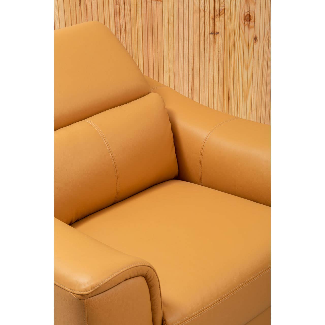 Padua Grey Finish Leather Armchair