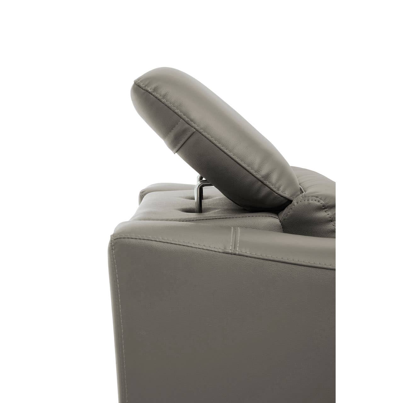 Padua Grey Finish Leather Armchair