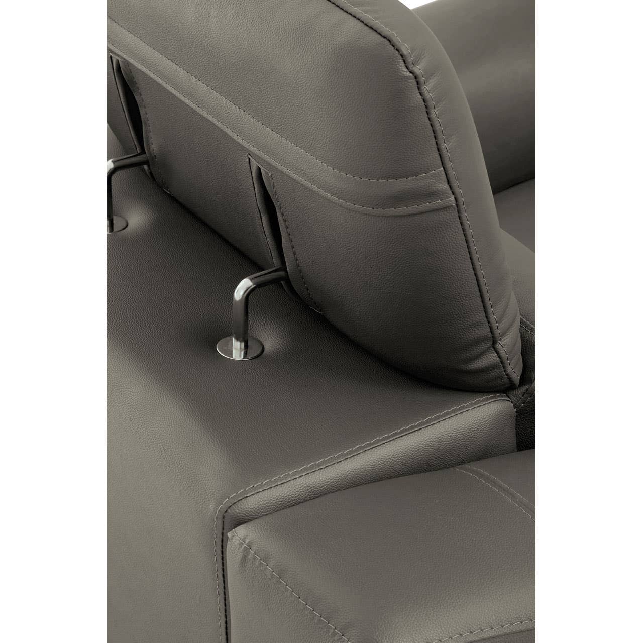 Padua Grey Finish Leather Armchair