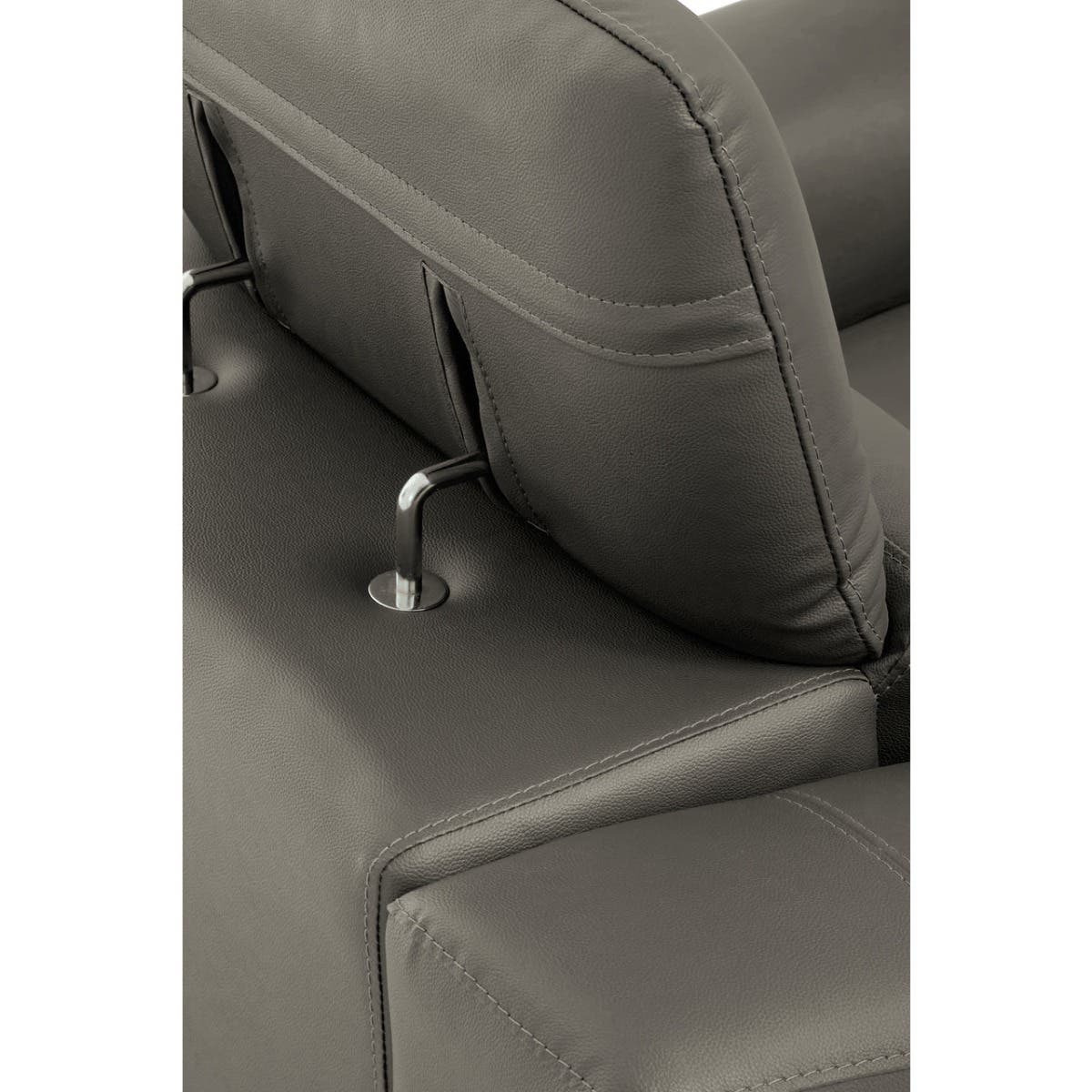 Padua Grey Finish Leather Armchair