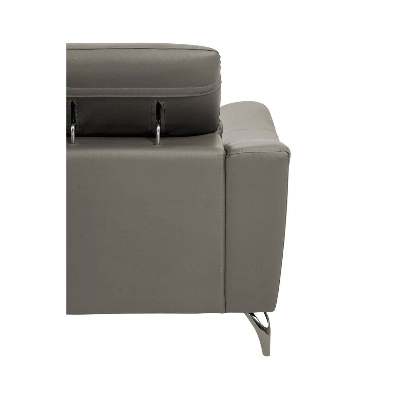 Padua Grey Finish Leather Armchair
