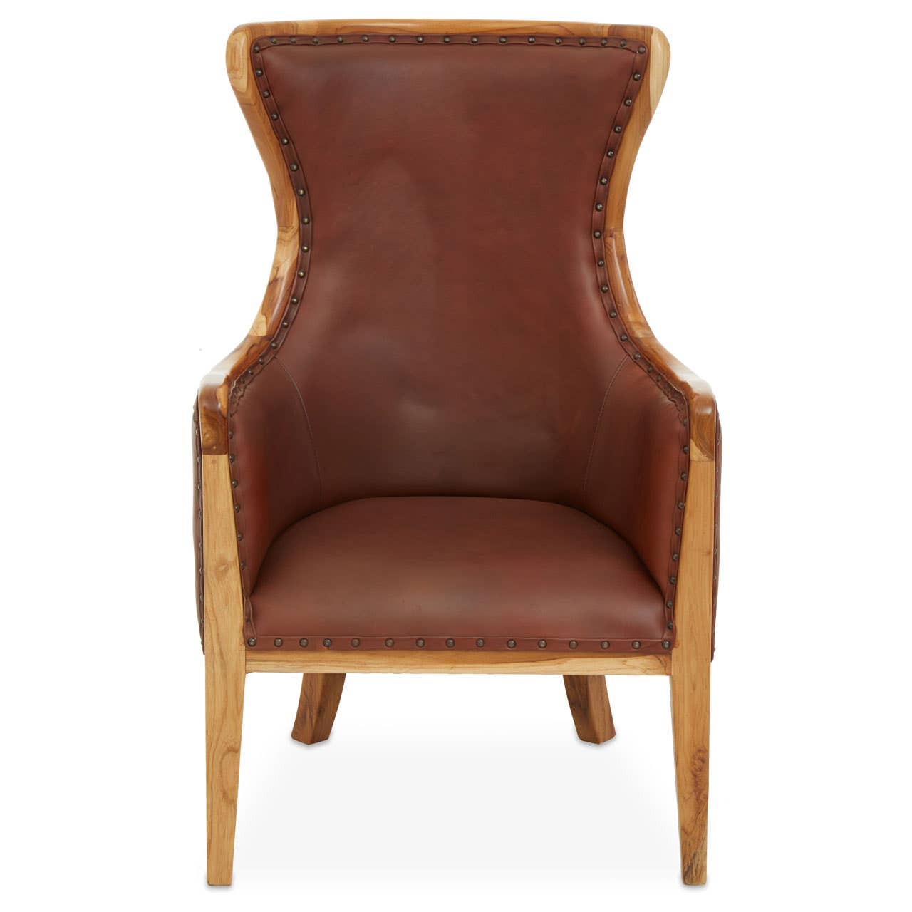 Kendari Brown And Black Leather Chair