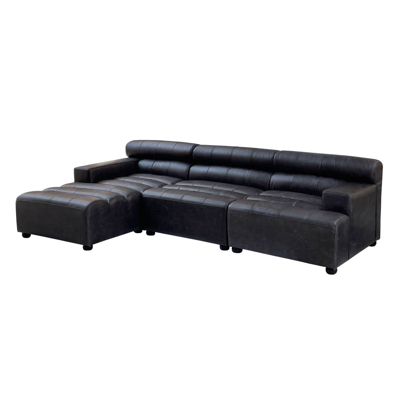 King Distressed Slate Right Chaise