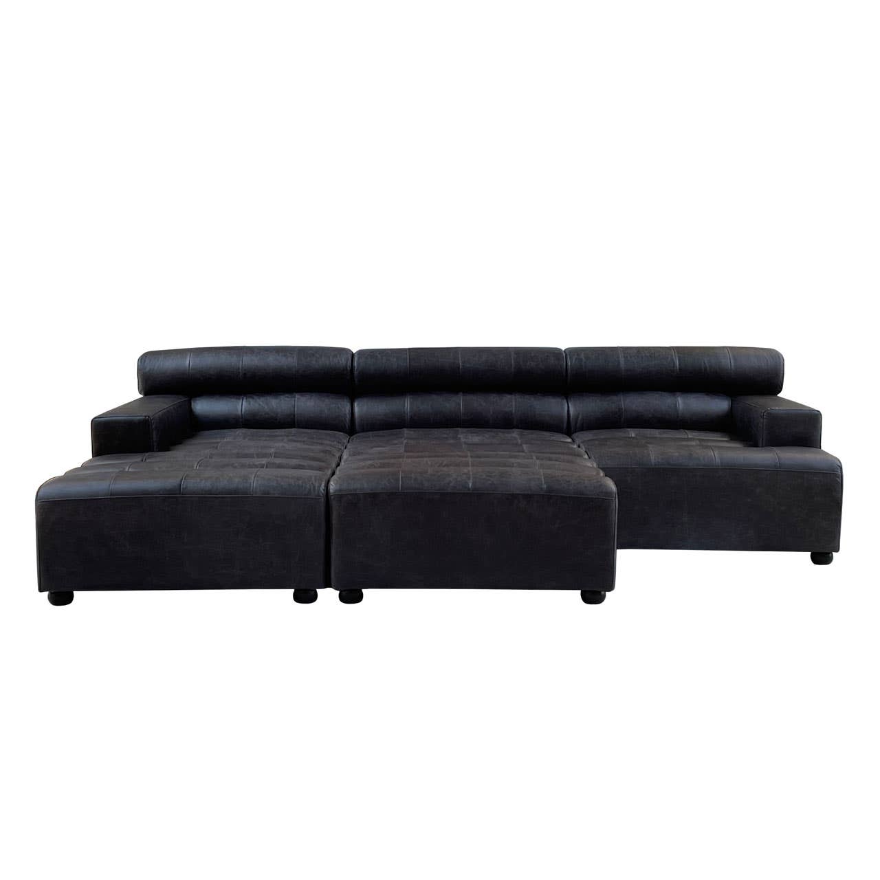 King Distressed Slate Right Chaise