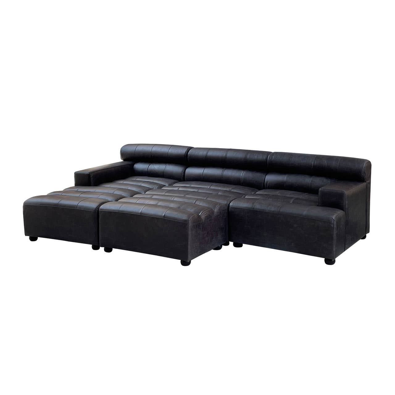 King Distressed Slate Right Chaise