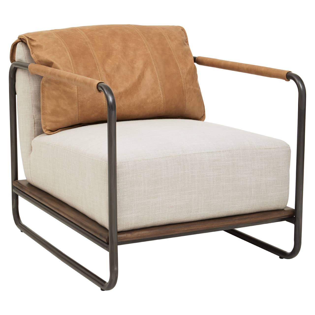 Hoxton Cognac And Natural Leather Chair