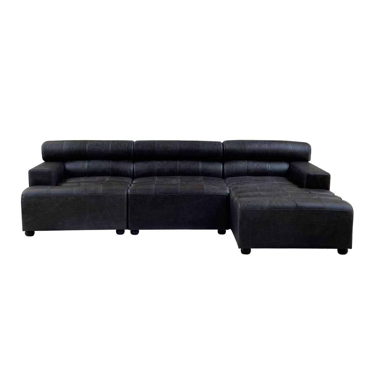 King Distressed Slate Left Chaise