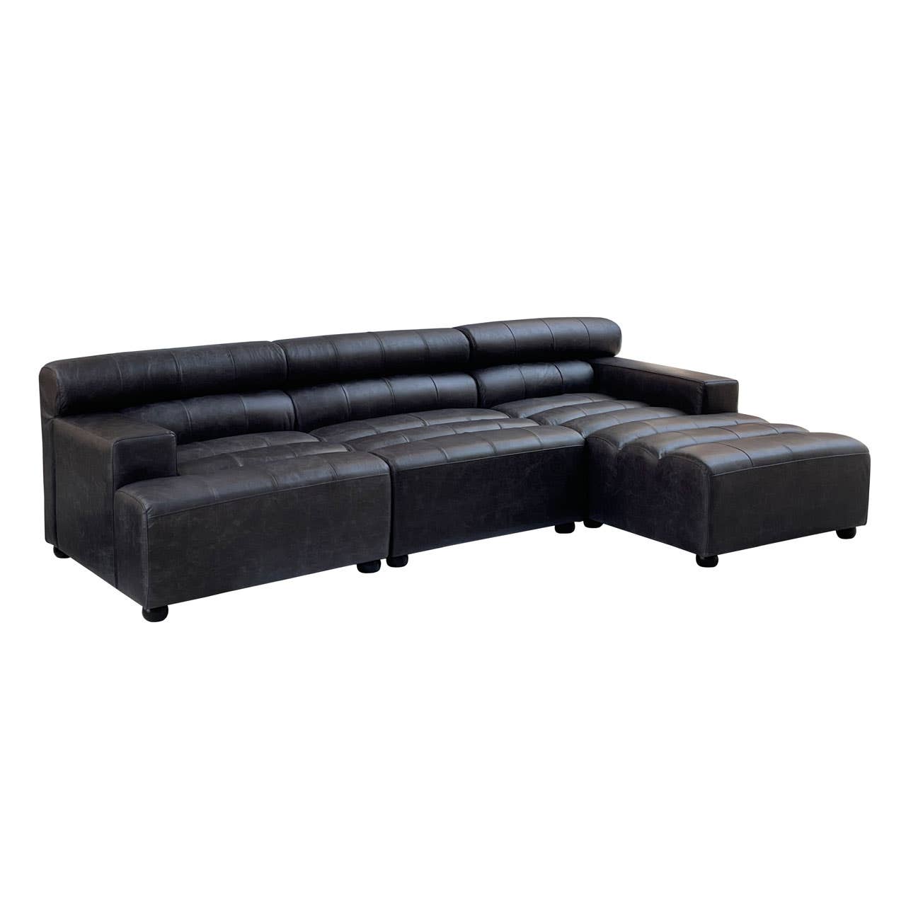 King Distressed Slate Left Chaise