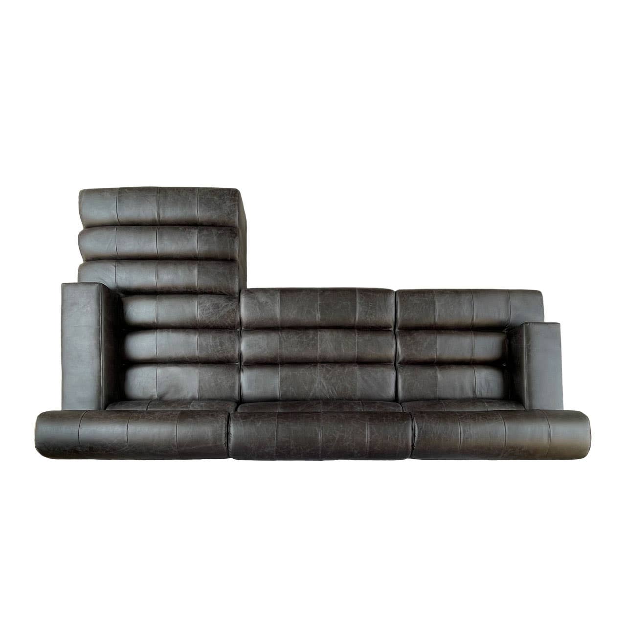 King Distressed Slate Left Chaise