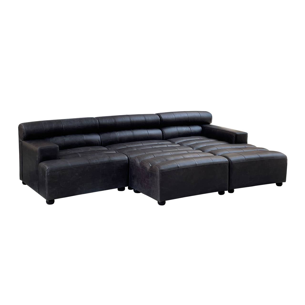 King Distressed Slate Left Chaise