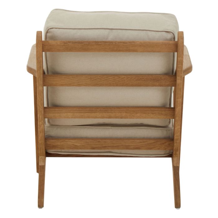 Harvey Natural Linen And Oak Armchair