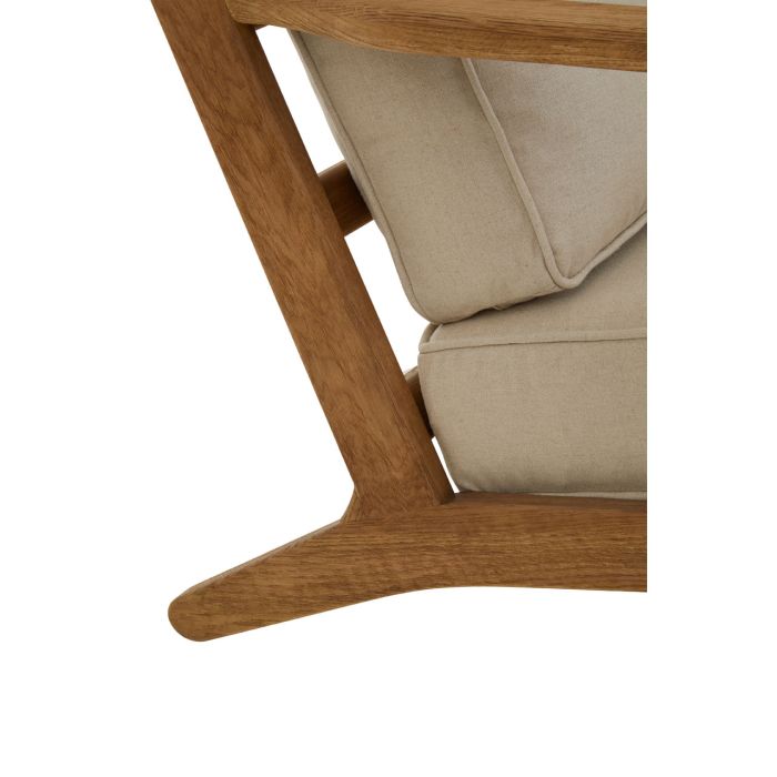 Harvey Natural Linen And Oak Armchair