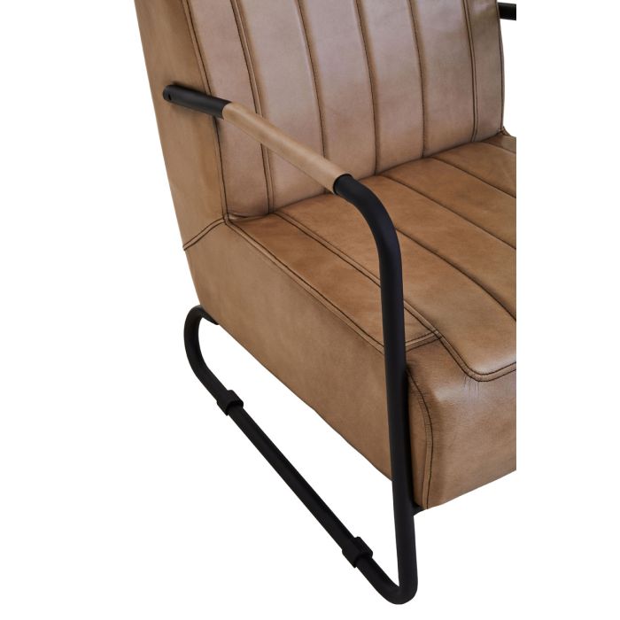 Driftwood Grey Leather Armchair