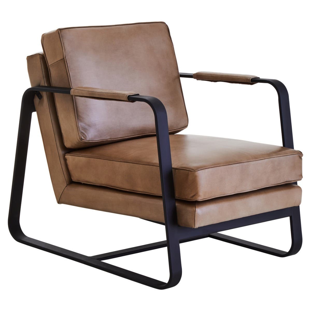 Buffalo Grey Genuine Leather Armchair