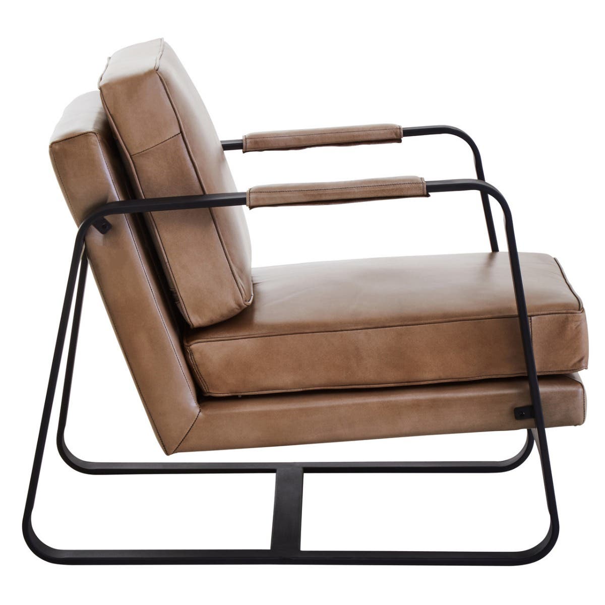 Buffalo Grey Genuine Leather Armchair