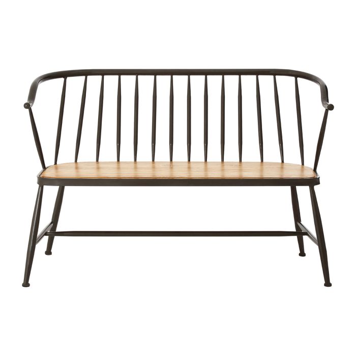 The Modern Forge New Foundry Ash Wood And Metal Bench Chair